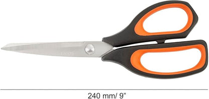 Arcos Kitchen Scissors 8 Inch Stainless Steel. Scissors for Meat Use. Polypropylene Handle and 235 mm Blade. Series Prochef. Black and Red Color