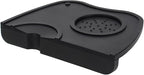 Espresso Tamping Mat, Silicone Coffee Tamper Mat with Corner Edge Tamp Support Station for Countertop, Barista Tools, Espresso Accessories, Medium, Black