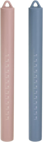 HARFINGTON 2pcs Silicone Rolling Pin 10" Stainless Silicone Surface Non-Stick Stainless Steel Inner Core Dough Roller Kitchen Roller for Baking Pastry Pizza Fondant Bread, Pink,Blue