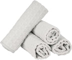 Barista Micro Cloth 4 Pack - watchget Microfiber Barista Cleaning Towels Coffee Cleaning Accessories for Espresso Machine, Steam Wand, Countertop, Kitchen Dish Cloth Waffle Weave Light Grey(12"x12")