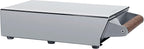 Normcore Espresso Knocker Drawer, Coffee Knock Box with Shock Absorbing Removable Knock Bar and Non-Slip Base, Mirror Finish, 304 Stainless Steel With Walnut Wood Hand, Size: S