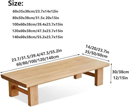 Japanese Floor Table, Low Coffee Table, Japanese Coffee Table, Solid Wood - Image 2