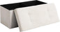 Storage Ottoman Bench Foldable Seat Footrest Shoe Bench End of Bed Storage by CUYOCA-MakeYouFeelComfort