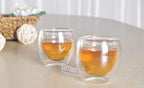 Gmark Espresso Cups Shot Glass 2.7- Ounce Coffee Set of 4 - Lightweight Double Wall Thermo Insulated GM2028