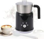 Electric Milk Frother Has Hot and Cold Functions 700-ml Split Stainless Steel Automatic Milk Frother and Steamer with Transparent Lid, Anti-Dry,Dishwasher-Safe