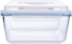 24 Cup Extra Large Glass Storage Containers with Airtight Locking Lid with Handle, Large Glass Food Storage Container, Ideal Storing food, Vegetables, Fruits, Roasting Turkey, BPA Free Oven Safe