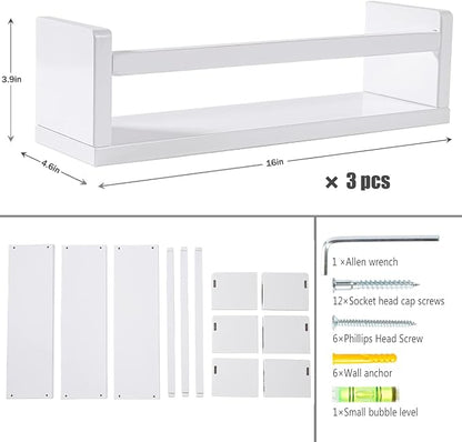 AZSKY Floating Bookshelf for Kids Room, Kitchen Spice Rack, Book Shelf Photo - Image 3