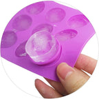 4 PACK Flower Shape Chocolate Candy Molds Set,DanziX Silicone 15 Cavity Baking Mold Ice Cube Tray for Wedding,Festival,Parties and DIY Crafts-Green,Blue,Red and Purple