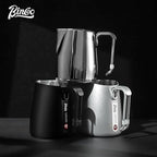 Bincoo Milk Frothing Pitcher,Espresso Milk Frothing Pitcher Stainless Steel 20oz/600ML Coffee Milk Frother Cup with Measurement Lines,Ergonomic Handle for Latte Art & Cappuccino