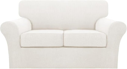 Turquoize 3 Piece Sofa Covers for 2 Cushion Couch Sofa Slipcover Soft Couch by Turquoize