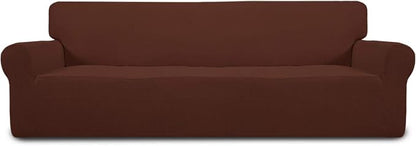 Easy-Going Stretch 4 Seater Oversized Sofa Couch Cover Coffee | 1-Piece Extra by Easy-Going