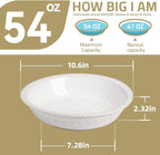 Sweejar Ceramic Pie Pan - Round Baking Dish, Non-Stick for Quiche, Tart, Cake, Pumpkin Pie & Pot Pies (Gray, 10 Inches)