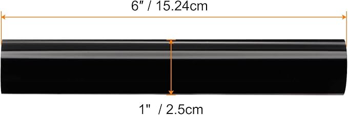 HARFINGTON Acrylic Clay Roller 6 Inch x 1 Inch Solid Non-Stick Plastic Round Tube Roller Polymer Clay Rod Fondant Rolling Pin for Shaping, Sculpting, Modeling DIY Crafts, Black