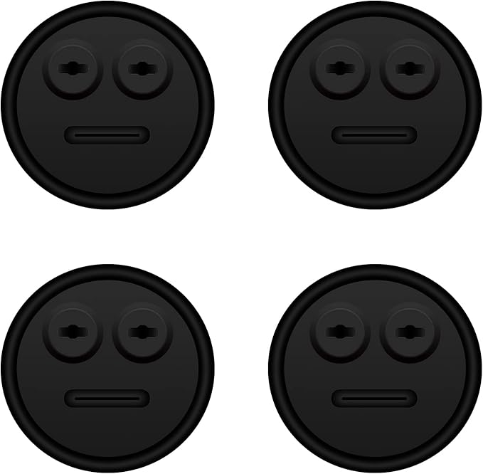 4-Pack Temp Probe Grommet for BBQ Grills, Replacement for Weber 85037 Smokey Mountain Accessories, and Other Smoker Grills DIY Thermometer Probe Port (Black)