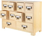 Apothecary Cabinet with 10 Drawers & Labels Rustic Library Card Catalog Cabinet by PACKGILO