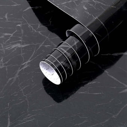 Arthome Black Marble, 17x393 Inches Peel and Stick Wallpaper, Marble Contact by ArthomeWALLDECOR
