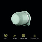BALIBETOV Yerba Mate Cup – Vacuum Insulated Stainless Steel Gourd with Silicone Cover & Non-Slip Base – Includes 2 Bombillas & Cleaning Brush – Unique Design, Easy to Clean