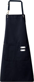 Lisianthus 2 Pack Adjustable Bib Aprons for Women with Pockets, Men's Kitchen Cooking Apron