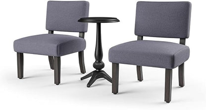 BOWERY HILL 3-Piece Wood Accent Table and Chair Set, Transitional Style by BOWERYHILL