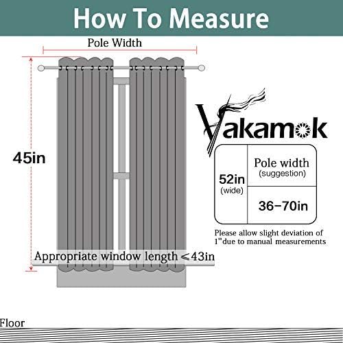Yakamok Room Darkening Curtains 52x45 inch Length Purple-Living Room | 2 panels - Image 6