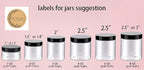 Custom Stickers Kraft Paper Labels Personalized Withe Text, Business Logo Customized Food Jars Labels Bakery Label Sticker Package Favor Canning Circle 100pcs (Style 13)
