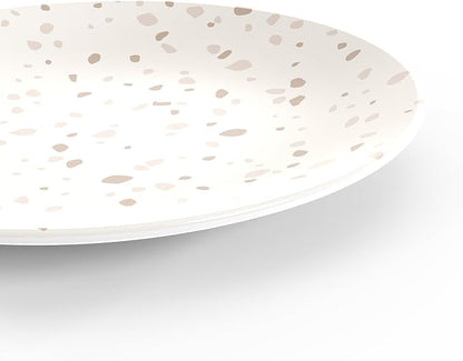 TervisHome Melamine Salad Plates - Set of 4 | Sandstone Collection | Durable Stoneware-like Quality, Dishwasher Safe, Perfect for Indoor and Outdoor Use