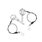 uxcell 1 Pcs Quick Release Pin, 1/4" x 1"(Dia. x L) Push-Button Ball Locking Pin 304 Stainless Steel Ring Handle Locking Pin with Wire for Audio Bimini Top Marine, Silver