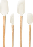 4 Piece Silicone Spatula Set - Food Grade Rubber Spatulas, Nonstick Spoonula & Jar Scraper for Cooking, Baking, Mixing, Frosting - Heat Resistant Up to 600°F, Dishwasher Safe