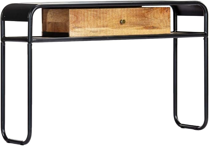 Solid Mango Wood Console Table for Living Room, Entry by QUAHEAS