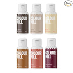 Colour Mill Outback Pack Oil-Based Food Coloring, 20 Milliliters Each of 6 Colors: Burgundy, Clay, Coffee, Latte, Rust and Sand 4.08 Fl Oz 120 milliliters
