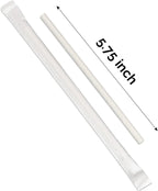 [400 Pack] Compostable Short Paper Straws Individually Wrapped, 5.75" x 0.24", Dye-free White - Great for Kids, Milk Cartons, Cocktail & Coffee
