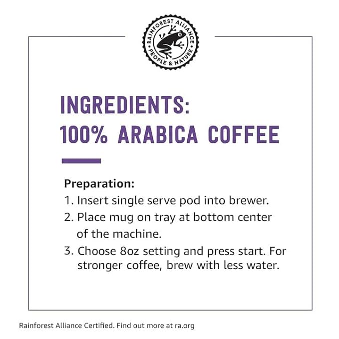 Amazon Brand - Happy Belly Dark Roast Coffee Pods, French Roast, Compatible with Keurig 2.0 K-Cup Brewers, 100 Count