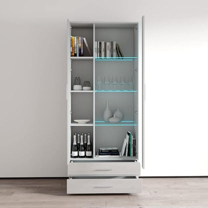 Meble Furniture Soho S6 2D2S Modern Freestanding Bookcase — Customizable - Image 5