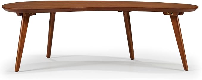Mid Century Modern Abstract Shaped Coffee Table/Solid Wood/Oak Finish - Image 4