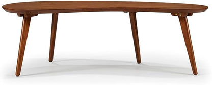Mid Century Modern Abstract Shaped Coffee Table/Solid Wood/Oak Finish - Image 4
