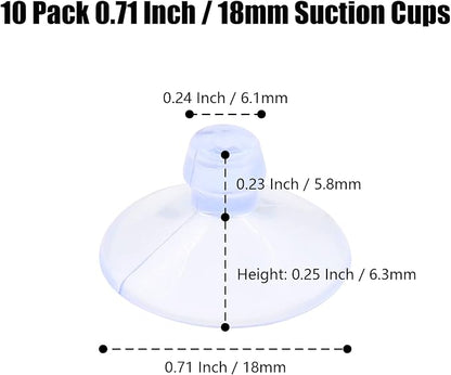 10 Pack Glass Tableholders - 18mm Rubber Suction Cups - Image 4