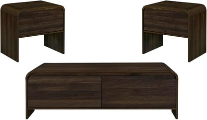 New Classic Furniture Mara 3-Piece Wood Coffee Table & 2 End Tables Set by NewClassicFurniture