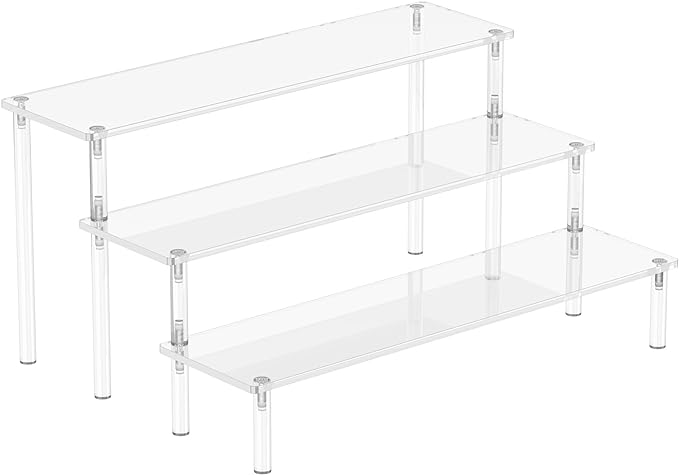 Aredpoook Acrylic Display Risers, 3 Tier Perfume Organizer Stand, Large Shelf by Aredpoook
