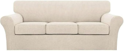 Turquoize 4 Piece Sofa Covers for 3 Cushion Couch Sofa Slipcover Soft Couch by Turquoize