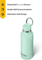 RTIC 16oz Journey Bottle Metal Stainless Steel Vacuum Insulated, BPA Free, Reusable, for Water, Hot and Cold Drinks, Travel, Sports, Camping, Fresh Mint