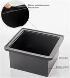 Coffee Knock Box, Espresso Knock Box Coffee Bin Barista Accessories Coffee Machine Accessories, Stainless Steel Small Coffee Knock Box Container with Silicone Knock Bar and Non Slip Base