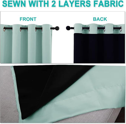 NICETOWN Full Shading Curtains for Windows, Super Heavy-Duty Black Lined - Image 5