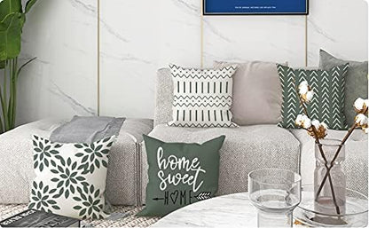 YCOLL Pillow Covers 18x18 Set of 4, Modern Sofa Throw Pillow Cover, Decorative - Image 7