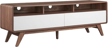 Modway Transmit Entertainment-Stands, 60 Inch, Walnut White by Modway