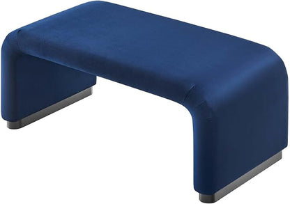 Modway EEI-6735-BLK-MID Koda Performance Velvet Waterfall Ottoman - Image 6