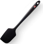 DI ORO Seamless Series Pro 14 Inch Extra Large Silicone Spatula - 600°F Heat-Resistant Rubber Spatula - Great for Baking, Cooking, and Scraping - BPA Free and LFGB Certified Food Safe Silicone (Black)