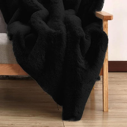 ORINOVA Black Fluffy Rug 5x8 Area Rugs - Image 4