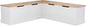 Linon Harris Natural and White Two Tone Backless Corner Breakfast Nook by Linon