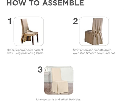 SureFit Duck Cotton Solid Dining Chair Slipcover - Image 5