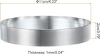 HARFINGTON Round Cake Ring 4.33 x 1 Inch Seamless Stainless Steel Pastry Mousse Dessert Ring Mirror Coating for Baking Cooking English Muffins Crumpet Making Tool